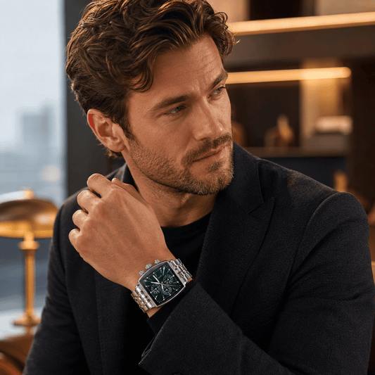 VeroLuxe — Square Chronograph Men's Watch | 50% OFF