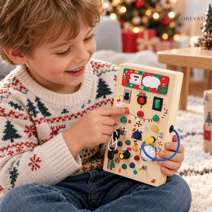 LuminaPlay — Aktivitätsbrett aus Holz mit Schaltern für Kinder | 50% RABATT