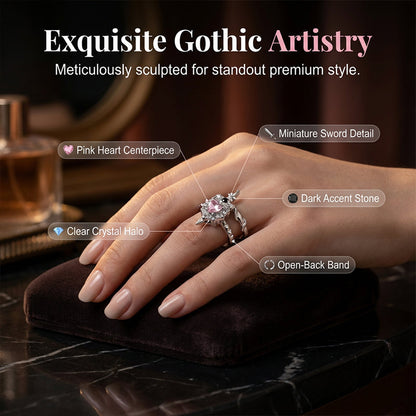 Jina — Gothic Heart Ring | 50% OFF