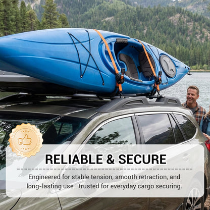 RapidLock Retractable Tie-Down Strap — Immediate Hold, Rust-Free Strength