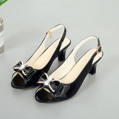 Anna – elegant women's sandals with bows and mid heel