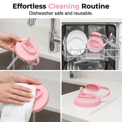 Silicone Lid & Straw Set – Leak-Proof Freshness Anywhere