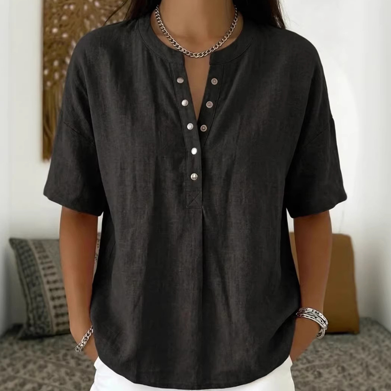 Fenna – Women's Casual Sweater made of Cotton-Linen Blend