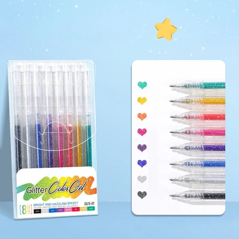 LusterScript Glow Gel Pens — Ignite Creativity Instantly