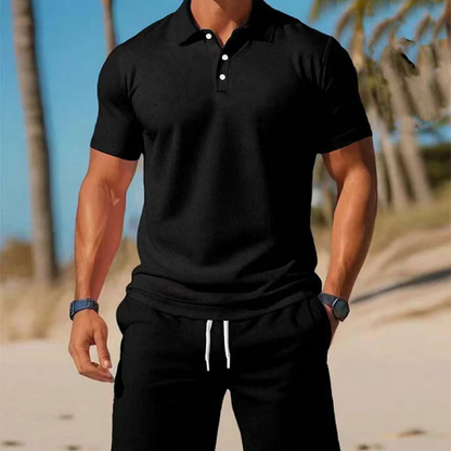 Liam – Lightweight Two-Piece Polo and Shorts Set