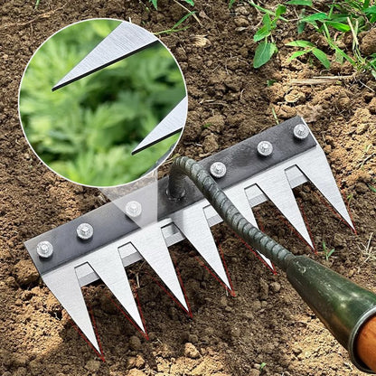 IronBloom — Carbon Steel Garden Rake | 50% OFF