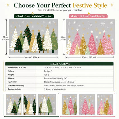 CrystalMist Holiday Window Clings — Instant Festive Glow