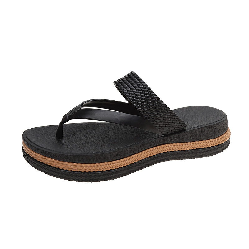 Maria – Woven Platform Toe Thongs for Women with Cloud Cushioning