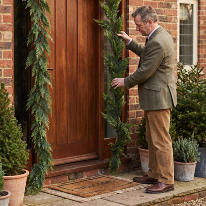 HomeGlow Cedar & Pine Garland — Effortless Cozy Holiday Magic