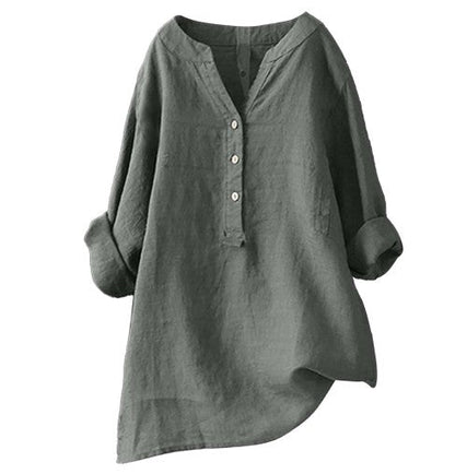 Heidi – Women's Casual Dress with V-Neck and Adjustable Sleeves
