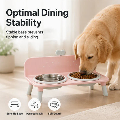 LuxPaw — Elevated Heart Pet Bowl Set | 50% OFF