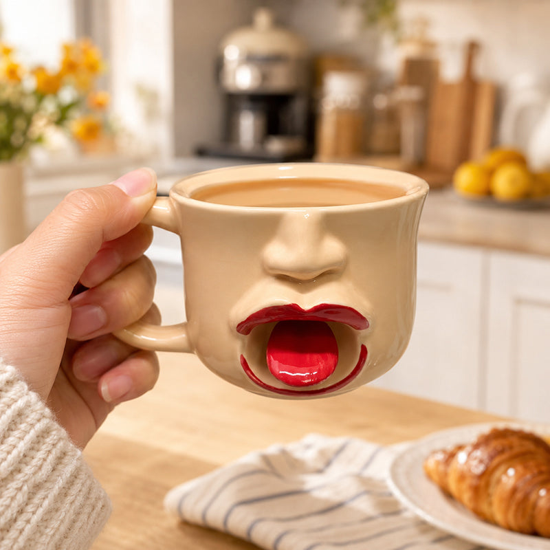 LipLark Ceramic Mug — Sip Bold, Feel Joy