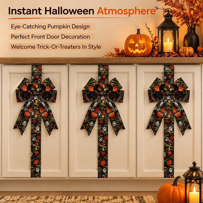 LuminaHaunt — LED Halloween Bow Decoration | 1+1 FREE