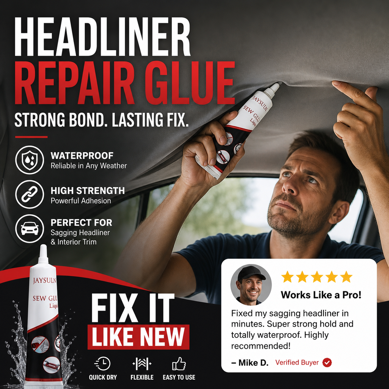 GripTight Interior Repair Adhesive — Restore Confidence Fast - 50ml