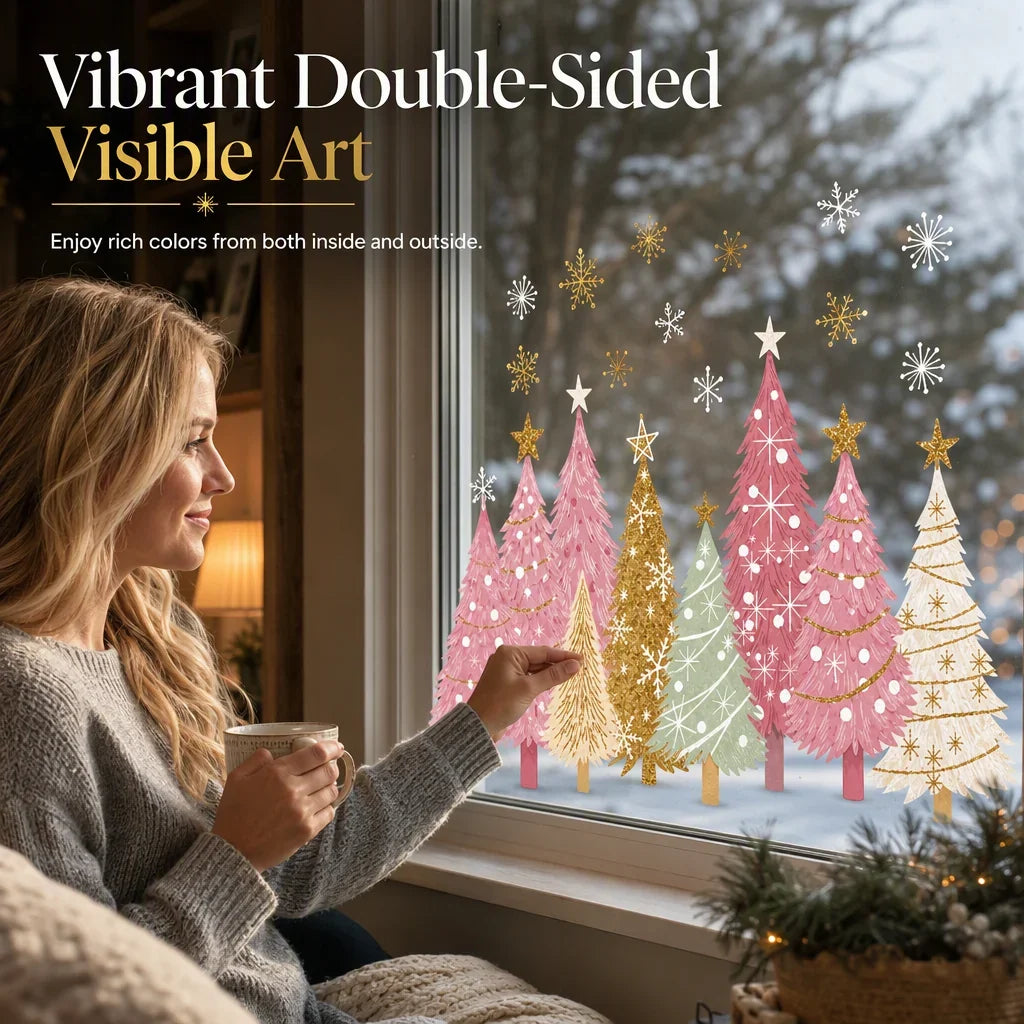 CrystalMist Holiday Window Clings — Instant Festive Glow