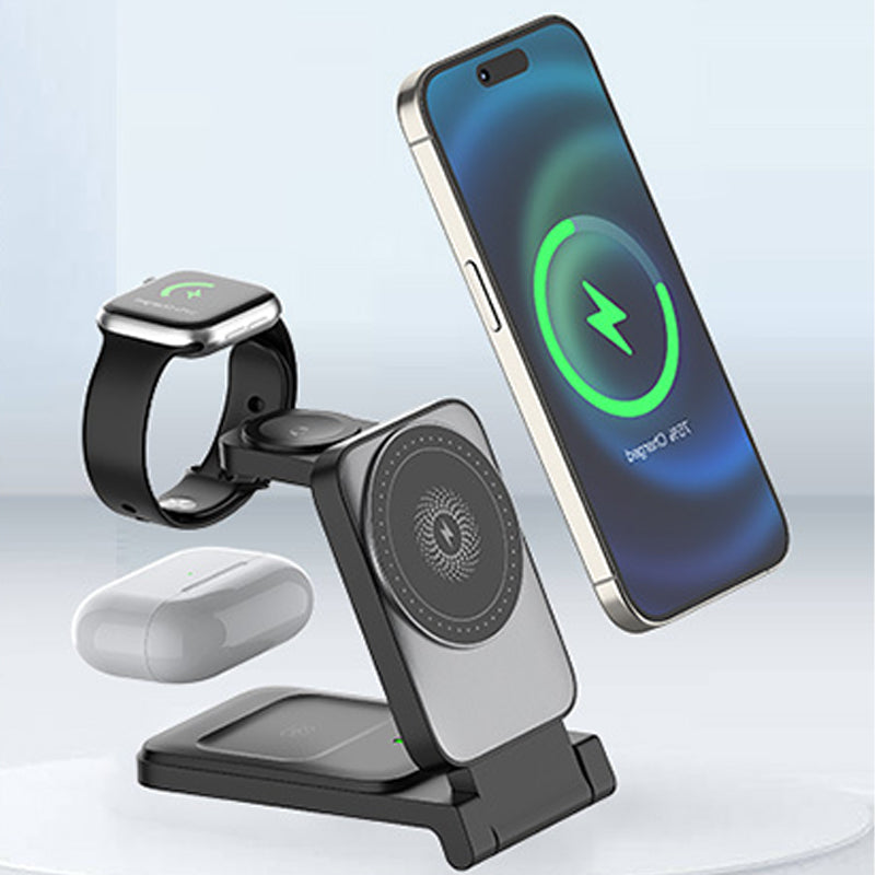 Voltiva 3-in-1 Foldable Wireless Power Hub – Effortless Power Supply for All Devices