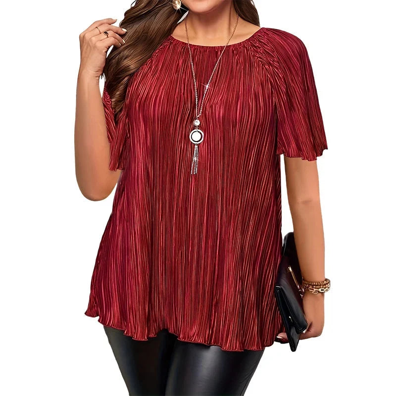 Serena — Stretchy Plus Size Women's Blouse with Elegant Fit