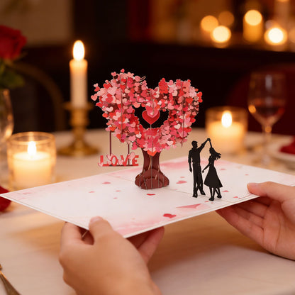 3D Heart Tree Card — Captivate Love Instantly