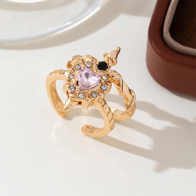 Jina — Gothic Heart Ring | 50% OFF