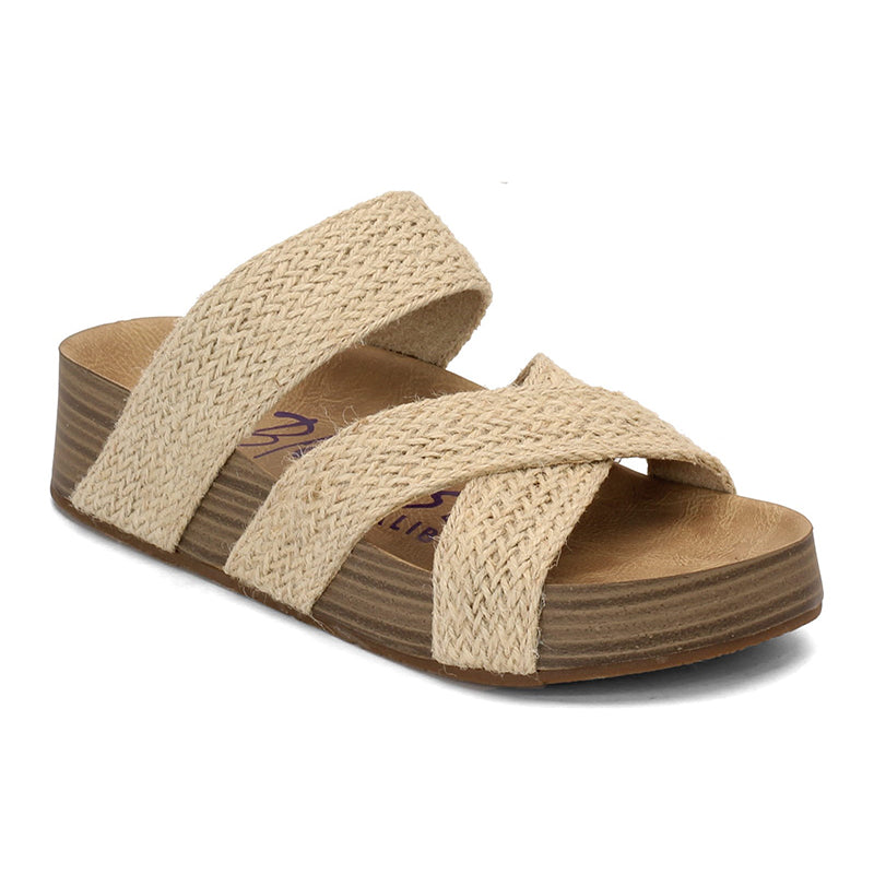 Heidi – Women's Sandals with Low Wedge Heel Made of PU for All-Day Comfort