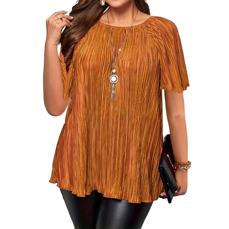Serena — Stretchy Plus Size Women's Blouse with Elegant Fit