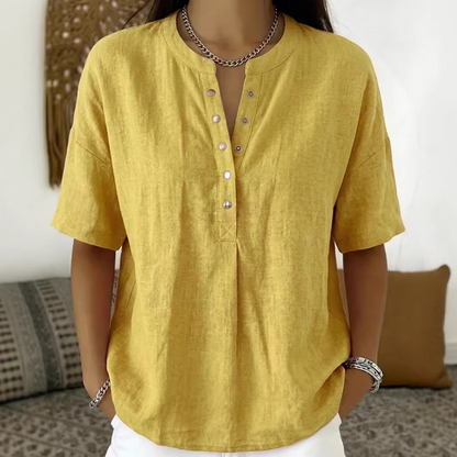 Fenna – Women's Casual Sweater made of Cotton-Linen Blend