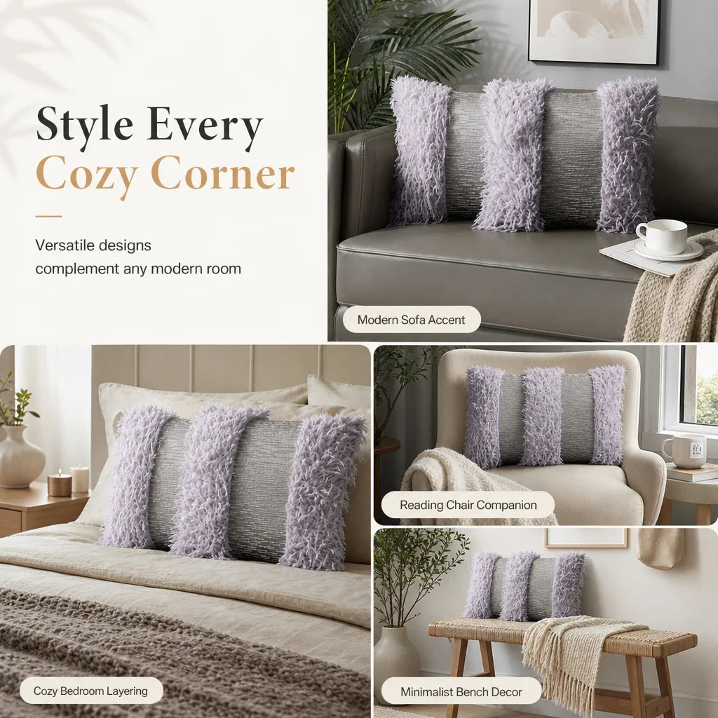 Velvasea Cushion Cover — Sink Into Plush Serenity