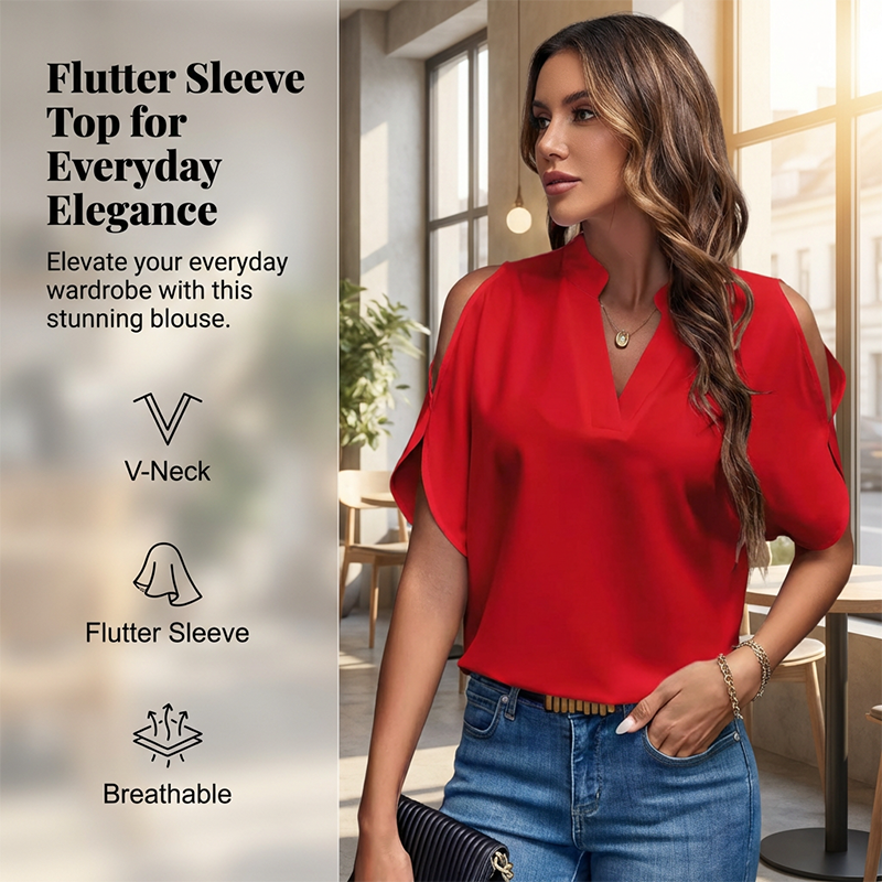 Celina — Lightweight V-Neck Top | 50% OFF