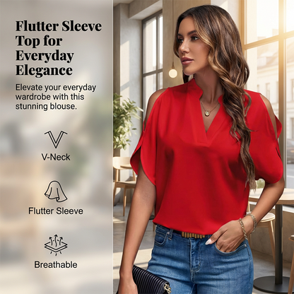 Celina — Lightweight V-Neck Top | 50% OFF