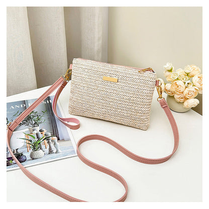 Ava – Braided Shoulder Clutch with Metallic Shine