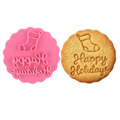 MerriMark Holiday Cookie Press Set — Perfectly Embossed Holiday Joy
