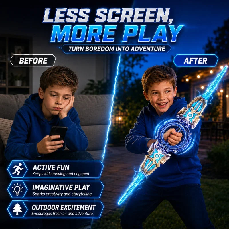 XyraBlaze Rechargeable Double-Blade Sword — Ignite Wild Imagination