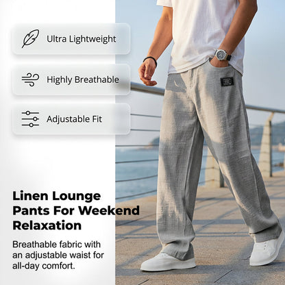 Ezra — Men's Lightweight Breathable Cotton-Linen Pants