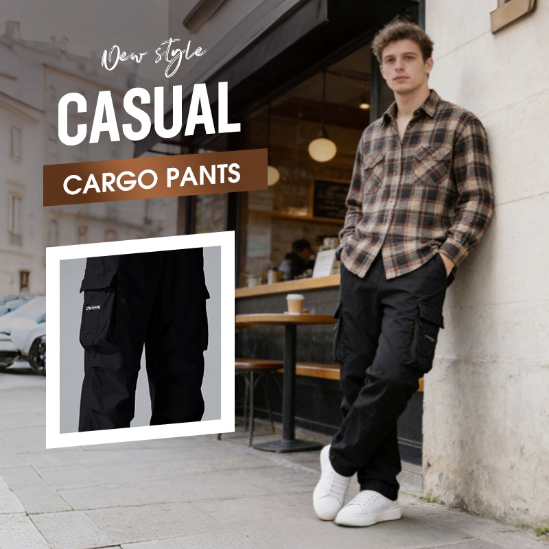 Carter — Stretch Cargo Pants with Adjustable Waistband and Pockets