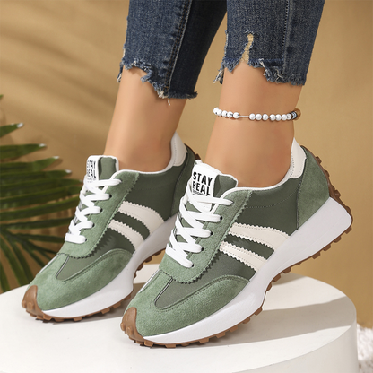 Ava – Women's Vintage-Inspired Chunky Sneakers with 4 cm Height