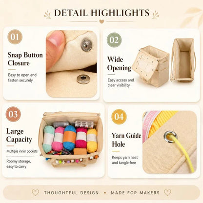 Knitting Companion Bag — Tangle-Free Creative Freedom