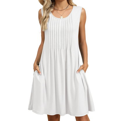 Purple – Flattering Sleeveless Dress with Breathable Fabric