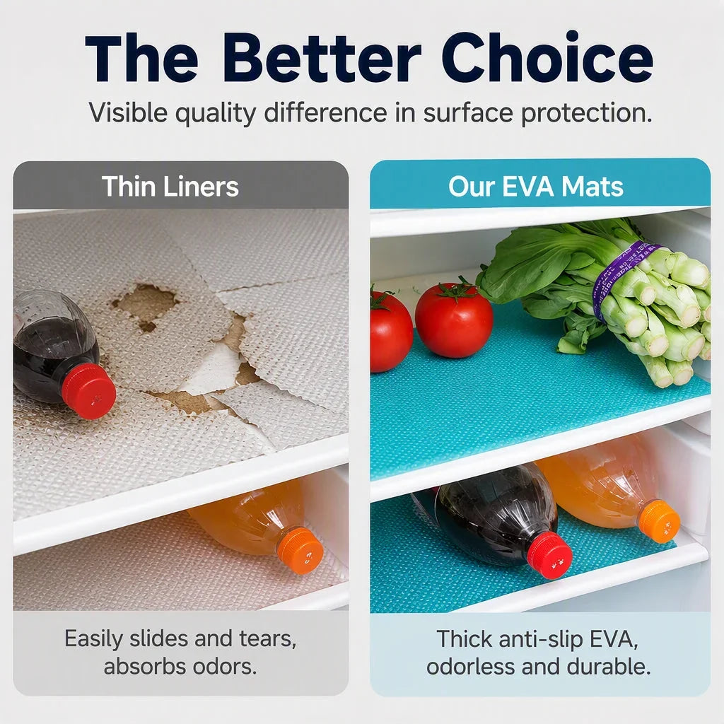 GlacierGuard — Waterproof Fridge Mats 4 pcs | 50% OFF