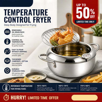 CrispMaster — Friteuse en acier inoxydable | -50 %