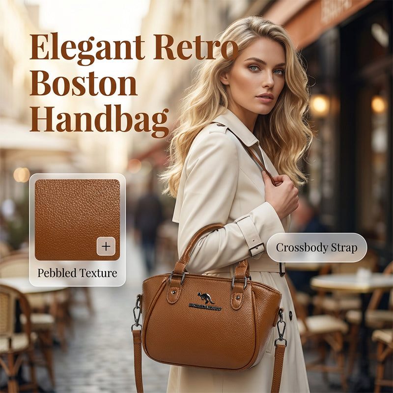 Harper – Retro-Inspired Boston Bag with Adjustable Strap