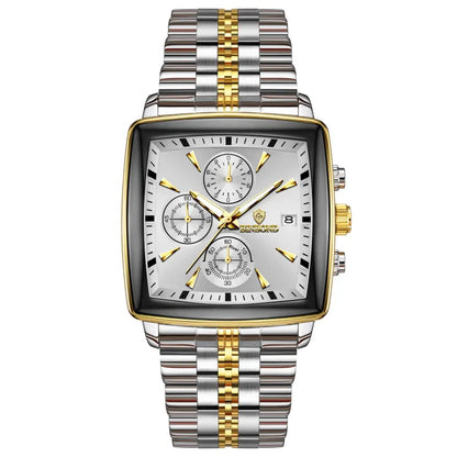 VeroLuxe Square Chronograph — Command Confidence Instantly