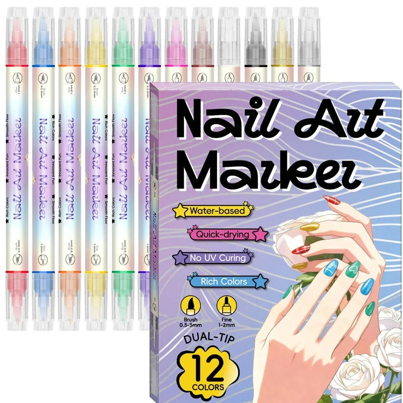 ArtEase Dual-Tip Pens — Effortless Salon-Style Nails