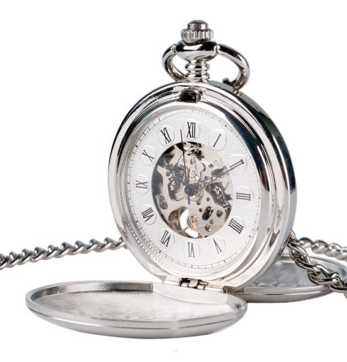 Mechanical pocket watch with spider web pattern — Own timeless boldness