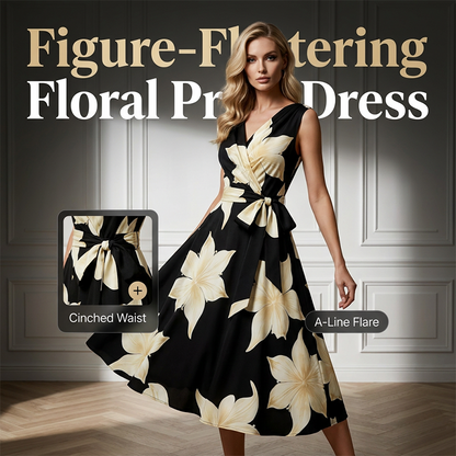 Sophia — Women's Breathable Floral Curve-Enhancing Dress