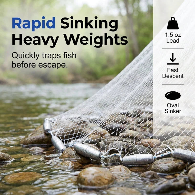 ProCast Edge — Steel-Weighted Nylon Cast Net | 50% OFF