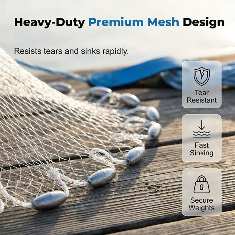 ProCast Edge — Steel-Weighted Nylon Cast Net | 50% OFF