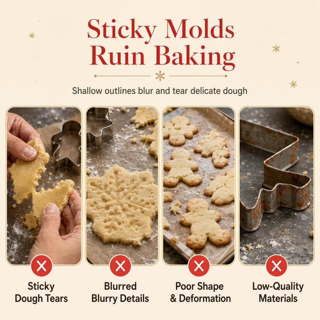 MerriMark Holiday Cookie Press Set — Perfectly Embossed Holiday Joy