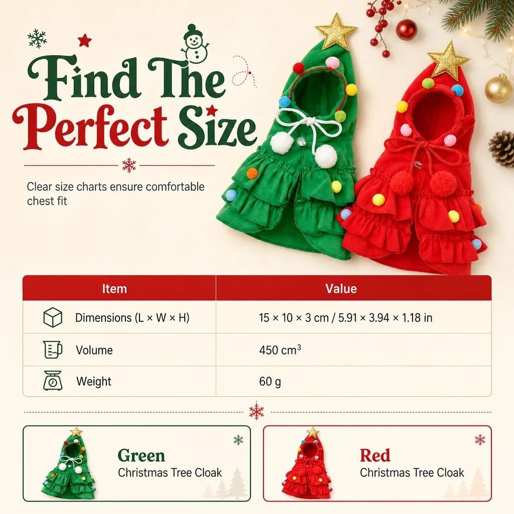 SnuggleSpruce Pet Cape — Cozy Warmth, Instant Joy