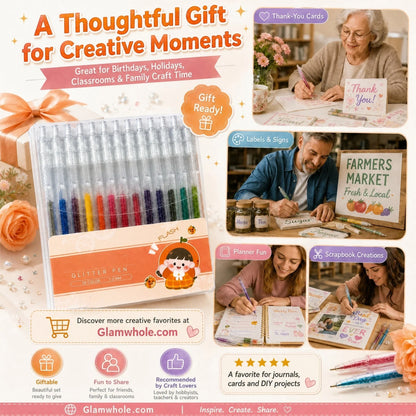 LusterScript Glow Gel Pens — Ignite Creativity Instantly