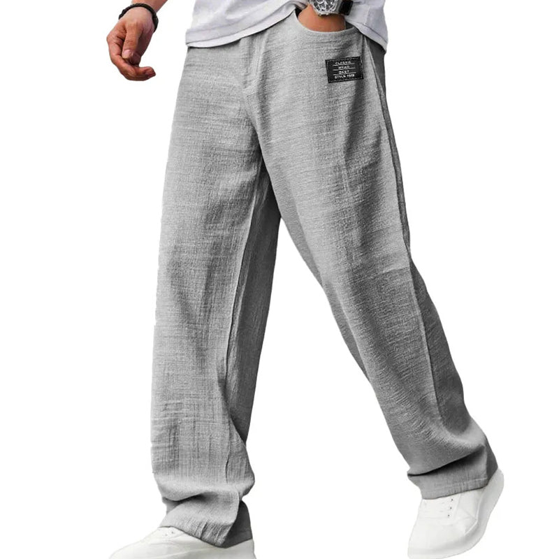 Ezra — Men's Lightweight Breathable Cotton-Linen Pants